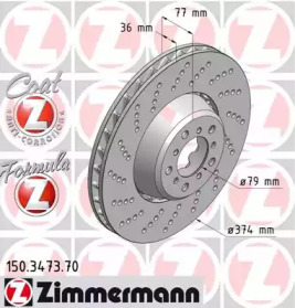 Тормозной диск ZIMMERMANN 150.3473.70