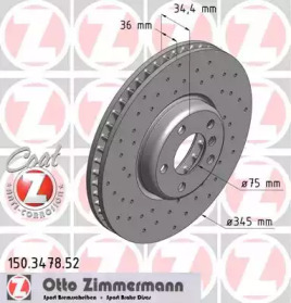 Тормозной диск ZIMMERMANN 150.3478.52