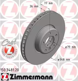 Тормозной диск ZIMMERMANN 150.3481.20