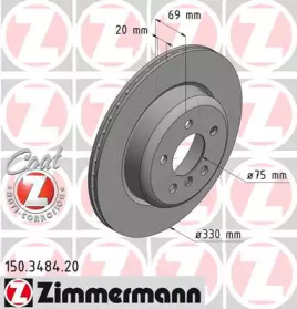 Тормозной диск ZIMMERMANN 150.3484.20