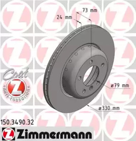 Тормозной диск ZIMMERMANN 150.3490.32