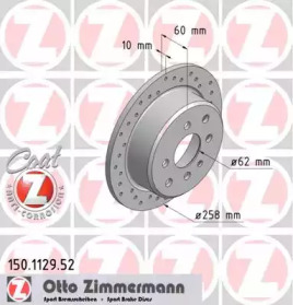 Тормозной диск ZIMMERMANN 150.1129.52