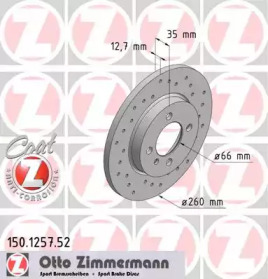 Тормозной диск ZIMMERMANN 150.1257.52