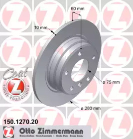 Тормозной диск ZIMMERMANN 150.1270.20