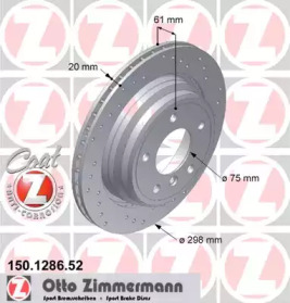 Тормозной диск ZIMMERMANN 150.1286.52