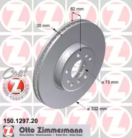 Тормозной диск ZIMMERMANN 150.1297.20