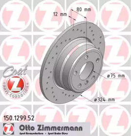 Тормозной диск ZIMMERMANN 150.1299.52