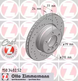 Тормозной диск ZIMMERMANN 150.3402.52