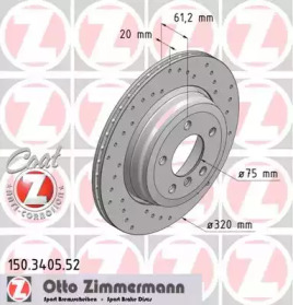 Тормозной диск ZIMMERMANN 150.3405.52