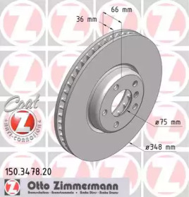 Тормозной диск ZIMMERMANN 150.3478.20