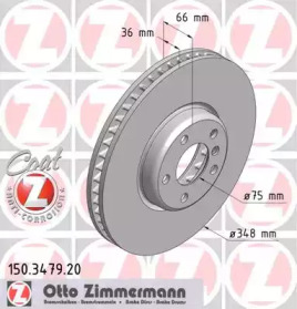 Тормозной диск ZIMMERMANN 150.3479.20