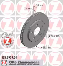 Тормозной диск ZIMMERMANN 155.3907.20