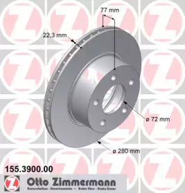 Тормозной диск ZIMMERMANN 155.3900.00