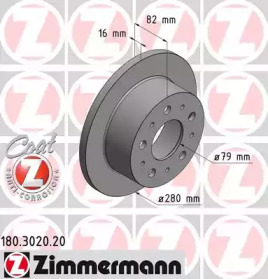 Тормозной диск ZIMMERMANN 180.3020.20