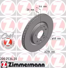 Тормозной диск ZIMMERMANN 200.2534.20