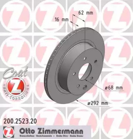 Тормозной диск ZIMMERMANN 200.2523.20