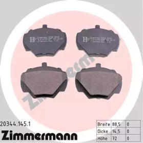Комплект тормозных колодок ZIMMERMANN 20344.145.1