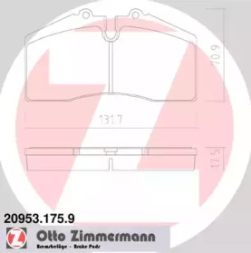 Комплект тормозных колодок ZIMMERMANN 20953.175.9