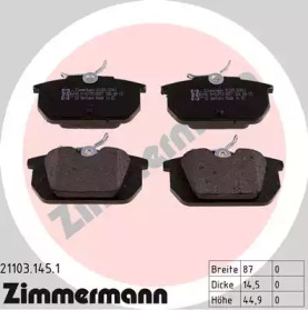 Комплект тормозных колодок ZIMMERMANN 21103.145.1