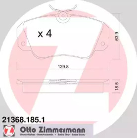 Комплект тормозных колодок ZIMMERMANN 21368.185.1