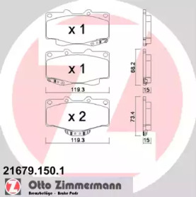 Комплект тормозных колодок ZIMMERMANN 21679.150.1