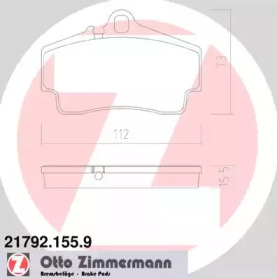 Комплект тормозных колодок ZIMMERMANN 21792.155.9