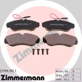 Комплект тормозных колодок ZIMMERMANN 21799.195.1