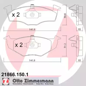 Комплект тормозных колодок ZIMMERMANN 21866.150.1