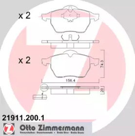 Комплект тормозных колодок ZIMMERMANN 21911.200.1