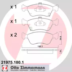 Комплект тормозных колодок ZIMMERMANN 21975.180.1