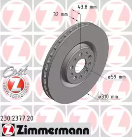 Тормозной диск ZIMMERMANN 230.2377.20