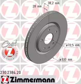 Тормозной диск ZIMMERMANN 230.2384.20