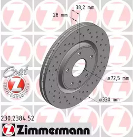 Тормозной диск ZIMMERMANN 230.2384.52