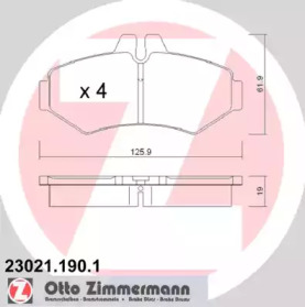 Комплект тормозных колодок ZIMMERMANN 23021.190.1