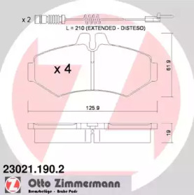 Комплект тормозных колодок ZIMMERMANN 23021.190.2