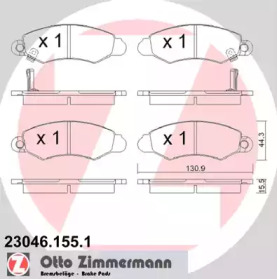 Комплект тормозных колодок ZIMMERMANN 23046.155.1