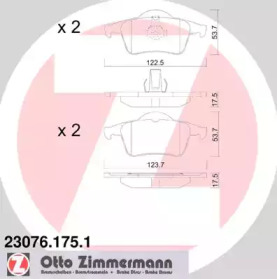 Комплект тормозных колодок ZIMMERMANN 23076.175.1