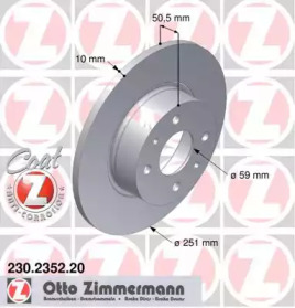 Тормозной диск ZIMMERMANN 230.2352.20