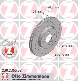 Тормозной диск ZIMMERMANN 230.2365.52