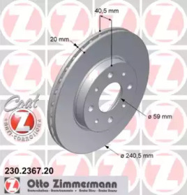 Тормозной диск ZIMMERMANN 230.2367.20