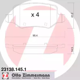 Комплект тормозных колодок ZIMMERMANN 23138.145.1