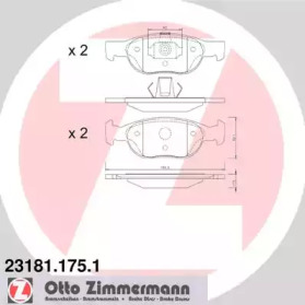 Комплект тормозных колодок ZIMMERMANN 23181.175.1