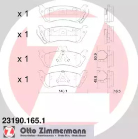 Комплект тормозных колодок ZIMMERMANN 23190.165.1