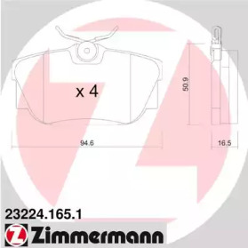 Комплект тормозных колодок ZIMMERMANN 23224.165.1