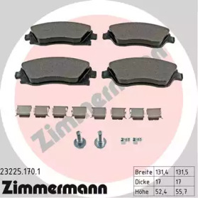 Комплект тормозных колодок ZIMMERMANN 23225.170.1