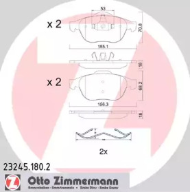 Комплект тормозных колодок ZIMMERMANN 23245.180.2