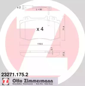 Комплект тормозных колодок ZIMMERMANN 23271.175.2