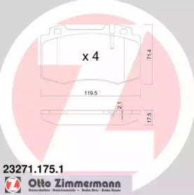 Комплект тормозных колодок ZIMMERMANN 23271.175.1