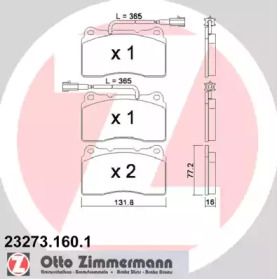 Комплект тормозных колодок ZIMMERMANN 23273.160.1