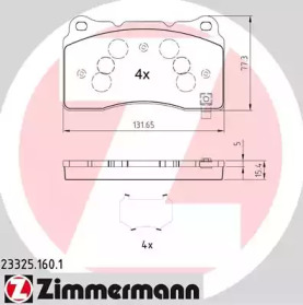 Комплект тормозных колодок ZIMMERMANN 23325.160.1